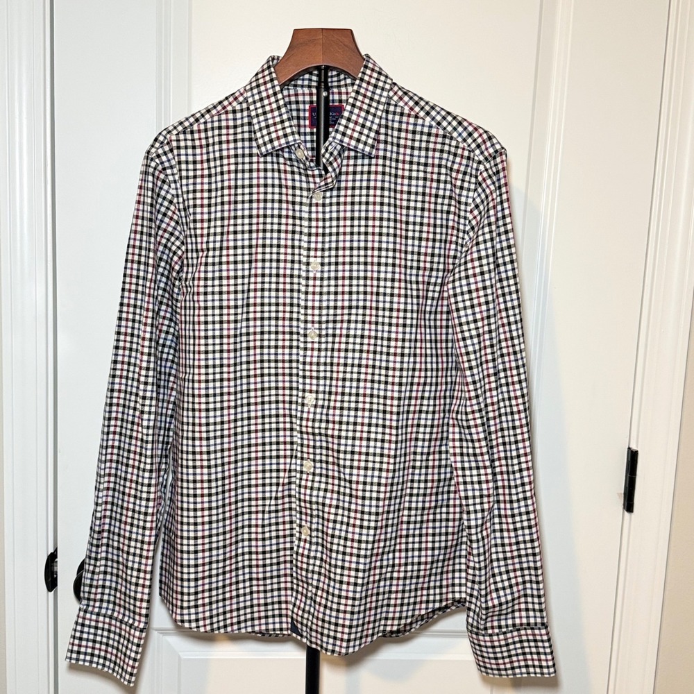UNTUCKit Slim Fit Wrinkle Free Check Shirt Mens Medium Multicolor